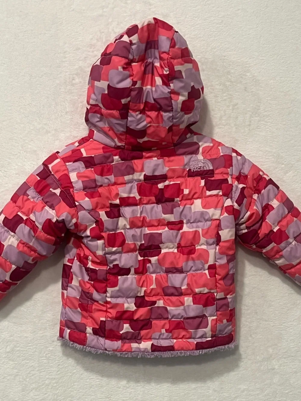 The North Face Toddler 2T/3T Reversible Mossbud Zip Up Jacket Pink Purple